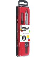 Циркуль Mazari 2 предмета, 130 мм, грифели для циркуля в футляре