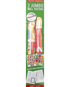 Educational 2 Jumbo Wall Posters Alphabet and Numbers