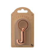 Copper Letter Keyring - J