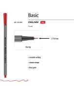 Ручка Капиллярная (Файнлайнер)  Альт"Basic", 0.4 Мм, Красная