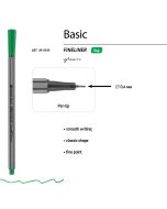 Ручка Капиллярная (Файнлайнер) Альт "Basic" 0.4 Мм, Зеленая