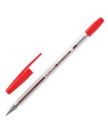 Ручка шариковая BRAUBERG корпус прозрачный, красная