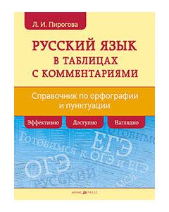 Русский язык в таблицах с комментариями (справочник по орфографии и пунктуации) 