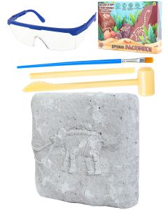 Набор Археолога Мамонт(Камень,4 Инструмента,Книжка,Очки,Маска, В Коробке) 