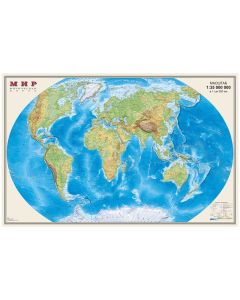 Карта Мир физическая DMB, 1:35млн., 900*580мм